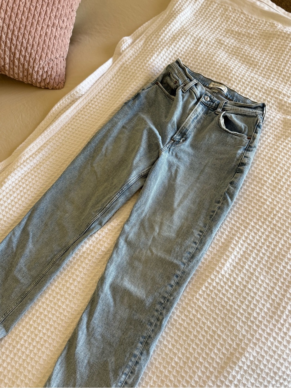 Abercrombie ultra high rise ankle straight jeans curve love